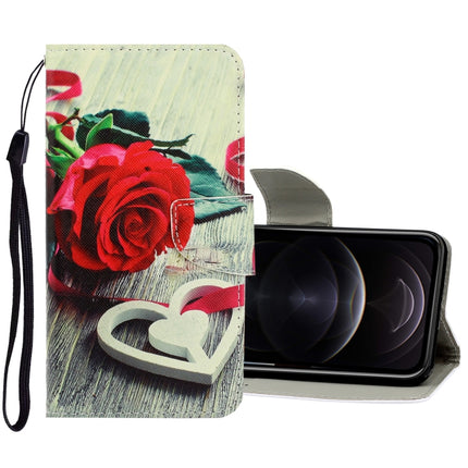 3D Colored Drawing Horizontal Flip PU Leather Case with Holder & Card Slots & Wallet, For iPhone 12 / 12 Pro