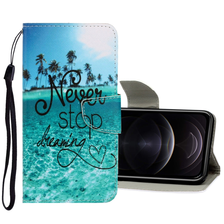 3D Colored Drawing Horizontal Flip PU Leather Case with Holder & Card Slots & Wallet, For iPhone 12 / 12 Pro