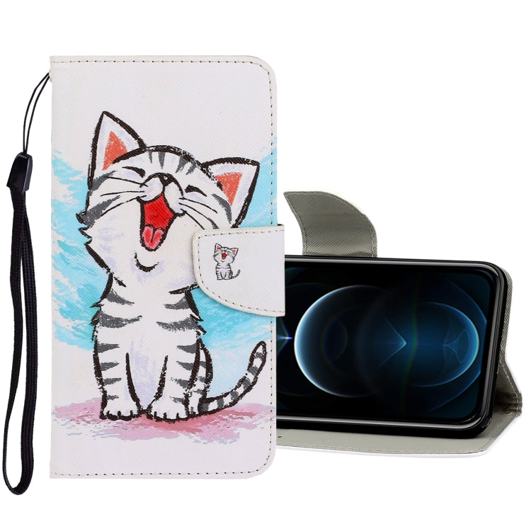 3D Colored Drawing Horizontal Flip PU Leather Case with Holder & Card Slots & Wallet, For iPhone 12 Pro Max