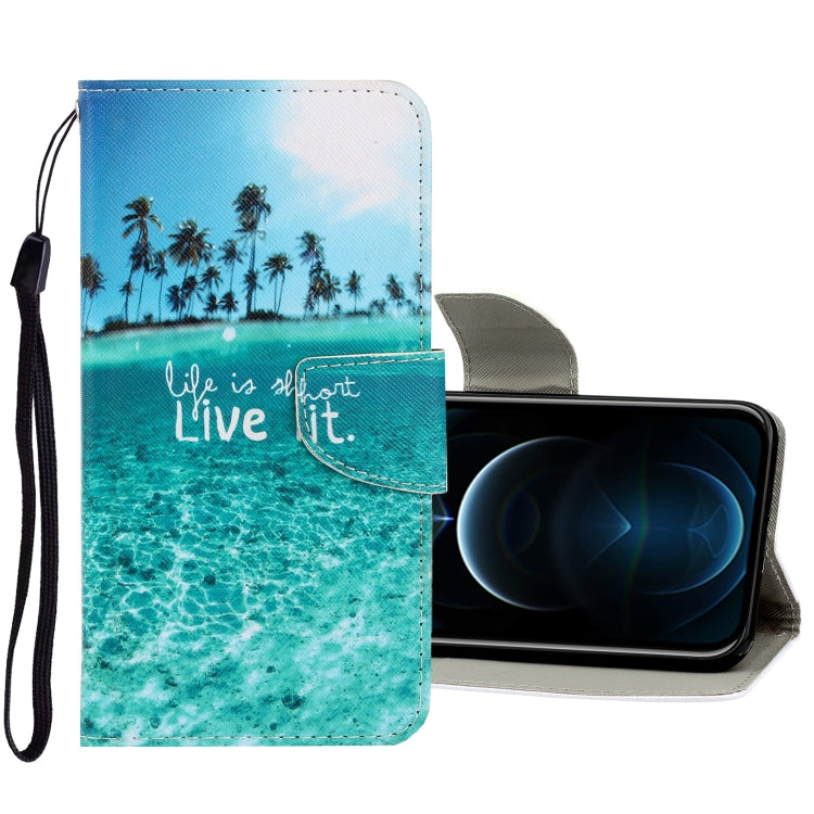 3D Colored Drawing Horizontal Flip PU Leather Case with Holder & Card Slots & Wallet, For iPhone 12 Pro Max