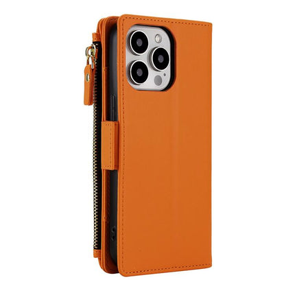 Crossbody Diamond 9 Card Slots Zipper Bag Vegan Leather Phone Case, For iPhone 13 Pro, For iPhone 12 Pro Max
