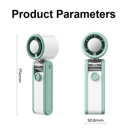 Y30 Portable Mini Tri-Fold Handheld Digital Display Cooling Fan