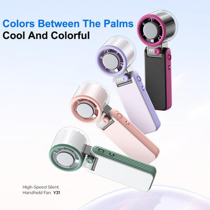 Y31 Portable Mini Foldable Handheld Digital Display Cooling Fan