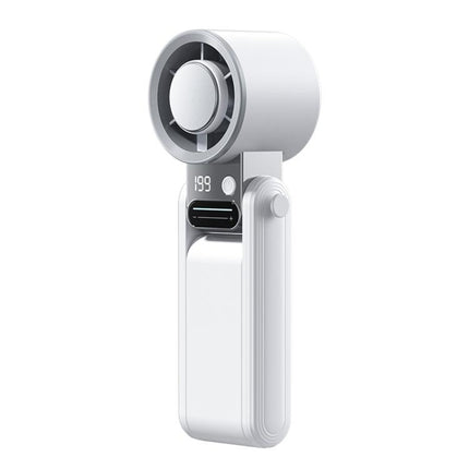 Y38 199-Level Smart Digital Display Sliding Adjustment Mini Tri-Fold Handheld Cooling Fan
