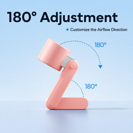 Y38 199-Level Smart Digital Display Sliding Adjustment Mini Tri-Fold Handheld Cooling Fan