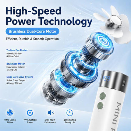 Y41 199 Level Mini Foldable Adjustable Handheld Cooling Fan