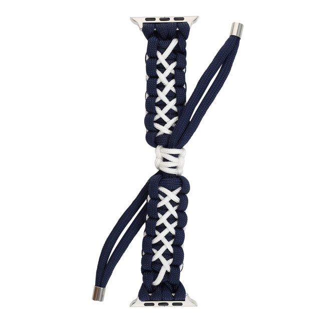 Braided Umbrella Cord Strap, For Apple Series 7 41mm / 6 & SE & 5 & 4 40mm / 3 & 2 & 1 38mm, For Apple Series 7 45mm / 6 & SE & 5 & 4 44mm / 3 & 2 & 1 42mm