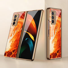 GKK Electroplating Painted Glass Case, For Samsung Galaxy Z Fold2