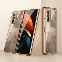 GKK Electroplating Painted Glass Case, For Samsung Galaxy Z Fold2