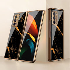 GKK Electroplating Painted Glass Case, For Samsung Galaxy Z Fold2