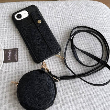 Diamond Pattern Wristband Card Slot PU Phone Case with Small Wallet, For iPhone 17 Pro, For iPhone 17