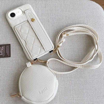 Diamond Pattern Wristband Card Slot PU Phone Case with Small Wallet, For iPhone 17 Pro, For iPhone 17