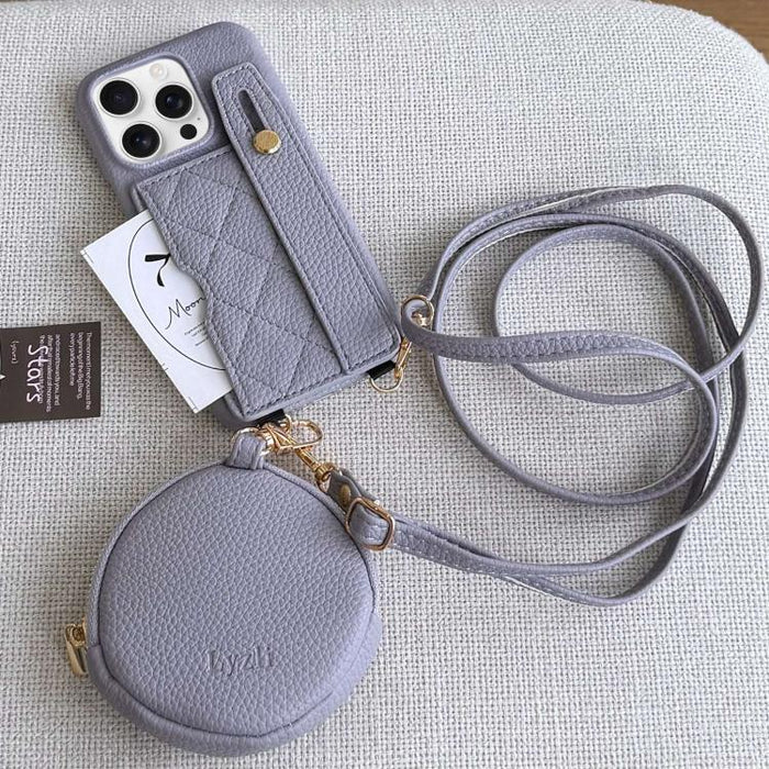 Diamond Pattern Wristband Card Slot PU Phone Case with Small Wallet, For iPhone 12 Pro, For iPhone 12 mini