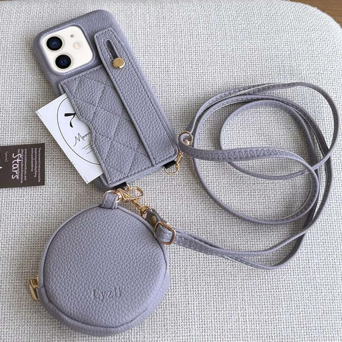 Diamond Pattern Wristband Card Slot PU Phone Case with Small Wallet, For iPhone 12, For iPhone 12 Pro Max