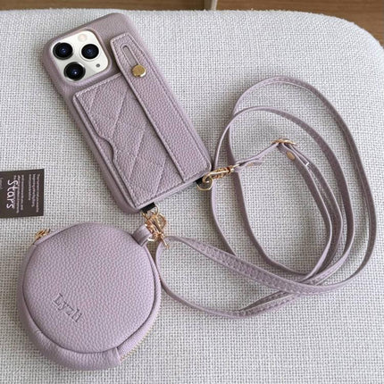 Diamond Pattern Wristband Card Slot PU Phone Case with Small Wallet, For iPhone 11 Pro Max, For iPhone 11