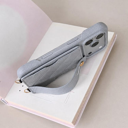 Diamond Pattern Wristband Card Slot PU Phone Case with Small Wallet, For iPhone 17e / 16e, For iPhone 17 Pro Max