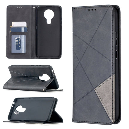 Rhombus Texture Horizontal Flip Magnetic Leather Case with Holder & Card Slots, For Nokia 2.4, For Nokia 3.4, For Xiaomi Mi 10T / 10 Pro 5G, For Xiaomi Mi 10T Lite 5G