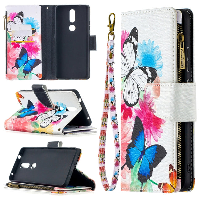 Colored Drawing Pattern Zipper Horizontal Flip Leather Case with Holder & Card Slots & Wallet, For Nokia 2.4, For Nokia 3.4, For Xiaomi Mi 10T / 10 Pro 5G