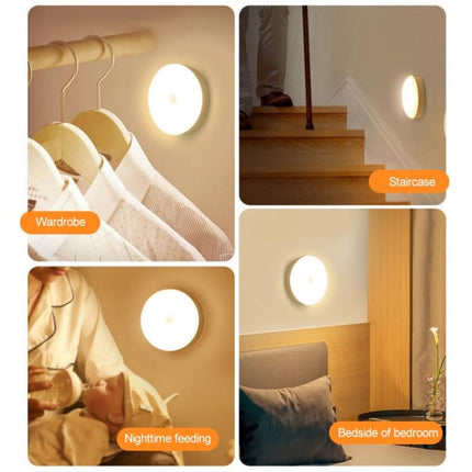 Intelligent Human Body Induction LED Night Light Bedside Lamp No Switch, No Switch