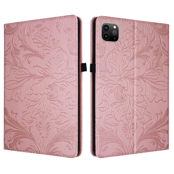 Floral Embossed Pattern Vegan Leather Tablet Case, For iPad Pro 12.9 2020 2021