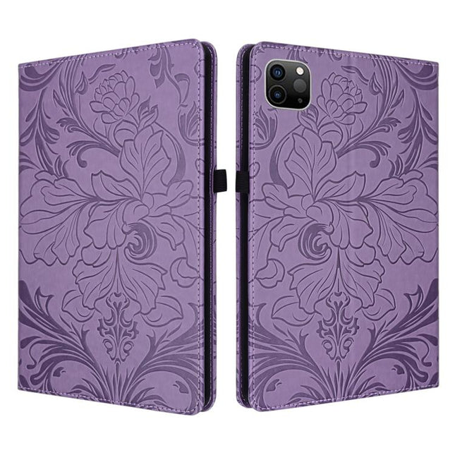 Floral Embossed Pattern Vegan Leather Tablet Case, For iPad Pro 12.9 2020 2021
