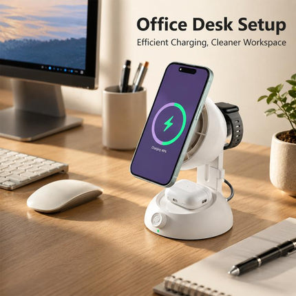 YT50 25W  Fan version 3 in 1 Magnetic Wireless Fast Charger