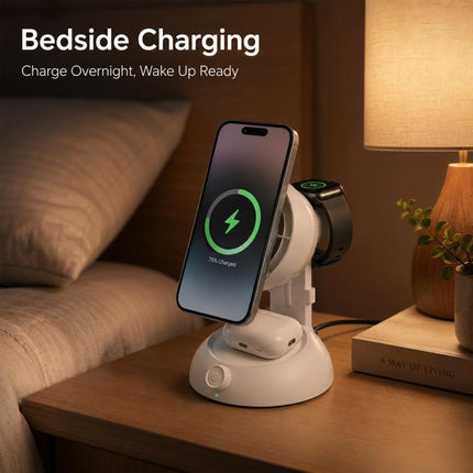 YT50 25W  Fan version 3 in 1 Magnetic Wireless Fast Charger