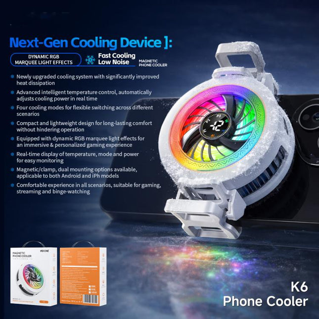 WK K6 Advanced Temperature Control Mobile Phone Cooler, K6