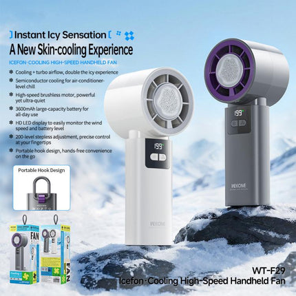 WK WT-F29 Icefon Cooling High-speed Handheld Fan