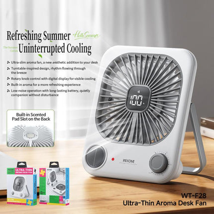 WK WT-F28 Ultra-Thin Aroma Desk Fan