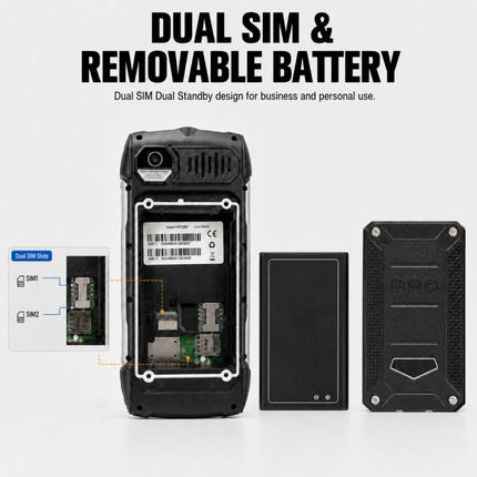 HP288 IP68 Rugged Phone, 2.8 inch, 4000mAh Battery, Network: 2G, BT, FM, SOS, Torch, Russian Keyboard, EU Plug, US Plug, UK Plug, AU Plug