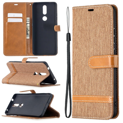Color Matching Denim Texture Leather Case with Holder & Card Slots & Wallet & Lanyard, For Nokia 2.4, For Nokia 3.4