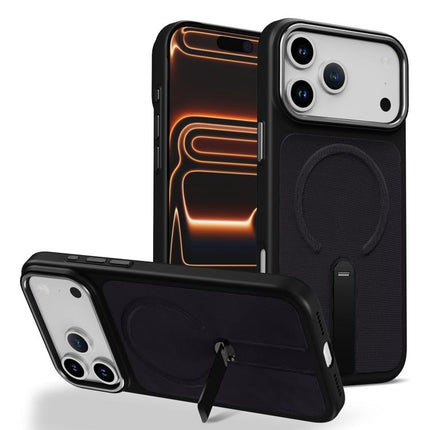 Tech Fabric Rotating Stand Magnetic Phone Case, For iPhone 17e / 16e, For iPhone 17 Pro Max, For iPhone 17 Pro