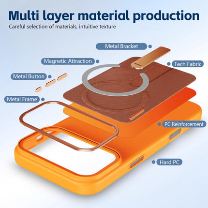 Tech Fabric Rotating Stand Magnetic Phone Case, For iPhone 17e / 16e, For iPhone 17 Pro Max, For iPhone 17 Pro
