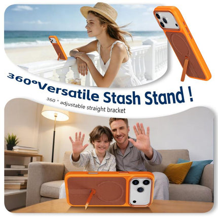 Tech Fabric Rotating Stand Magnetic Phone Case, For iPhone 17e / 16e, For iPhone 17 Pro Max, For iPhone 17 Pro