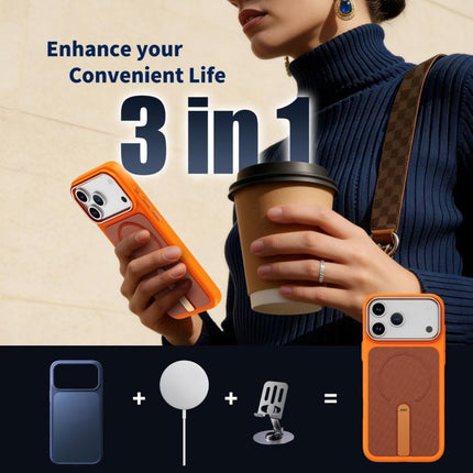 Tech Fabric Rotating Stand Magnetic Phone Case, For iPhone 17e / 16e, For iPhone 17 Pro Max, For iPhone 17 Pro