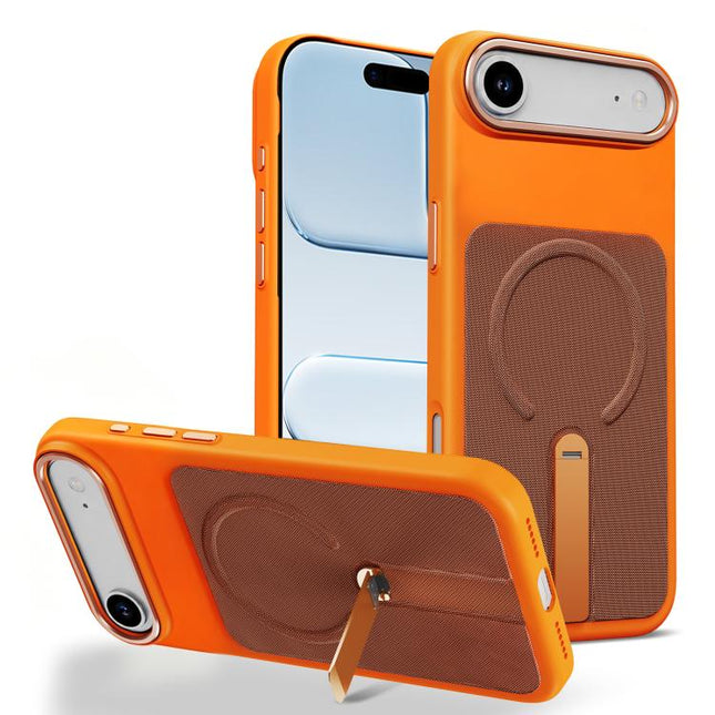 Tech Fabric Rotating Stand Magnetic Phone Case, For iPhone 17, For iPhone Air, For iPhone 16 Pro Max