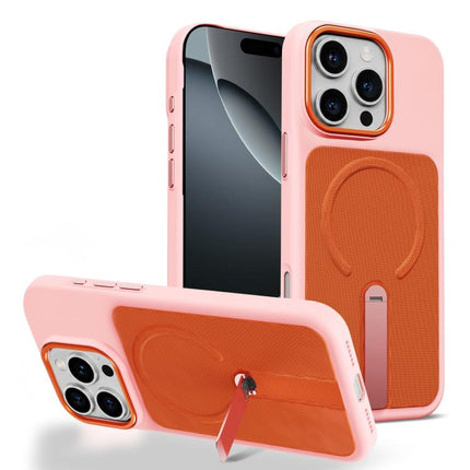 Tech Fabric Rotating Stand Magnetic Phone Case, For iPhone 16 Pro, For iPhone 16 Plus, For iPhone 16