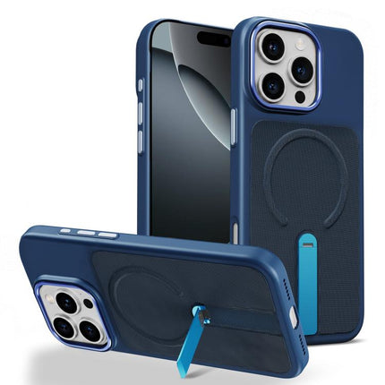 Tech Fabric Rotating Stand Magnetic Phone Case, For iPhone 16 Pro, For iPhone 16 Plus, For iPhone 16