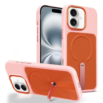 Tech Fabric Rotating Stand Magnetic Phone Case, For iPhone 16 Pro, For iPhone 16 Plus, For iPhone 16