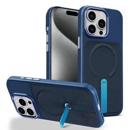 Tech Fabric Rotating Stand Magnetic Phone Case, For iPhone 15 Pro Max, For iPhone 15 Pro, For iPhone 15 Plus