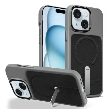 Tech Fabric Rotating Stand Magnetic Phone Case, For iPhone 15 Pro Max, For iPhone 15 Pro, For iPhone 15 Plus