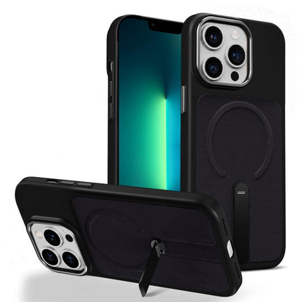 Tech Fabric Rotating Stand Magnetic Phone Case, For iPhone 13 Pro, For iPhone 13, For iPhone 12