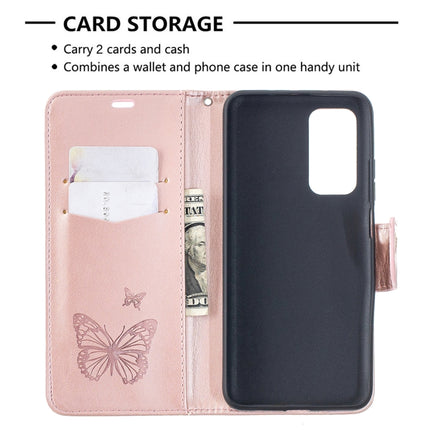Two Butterflies Embossing Pattern Horizontal Flip Leather Case with Holder & Card Slot & Wallet & Lanyard, For Xiaomi Mi 10T 5G, For Xiaomi Mi 10T Lite 5G, For Xiaomi Poco X3, For Nokia 2.4