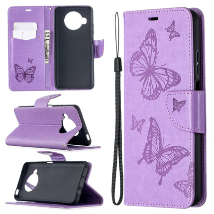 Two Butterflies Embossing Pattern Horizontal Flip Leather Case with Holder & Card Slot & Wallet & Lanyard, For Xiaomi Mi 10T 5G, For Xiaomi Mi 10T Lite 5G, For Xiaomi Poco X3, For Nokia 2.4