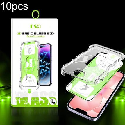 10pcs 5D Curved Easy Install Dust-proof Box HD Tempered Glass Film, For iPhone 17e / 16e / 14 / 13 Pro, For iPhone 17 Pro Max, For iPhone 17 Pro, For iPhone 17 / 16 Pro, For iPhone Air, For iPhone 16 Pro Max, For iPhone 16 Plus / 15 Plus               ...