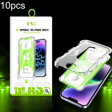 10pcs 5D Curved Easy Install Dust-proof Box HD Tempered Glass Film, For iPhone 17e / 16e / 14 / 13 Pro, For iPhone 17 Pro Max, For iPhone 17 Pro, For iPhone 17 / 16 Pro, For iPhone Air, For iPhone 16 Pro Max, For iPhone 16 Plus / 15 Plus               ...