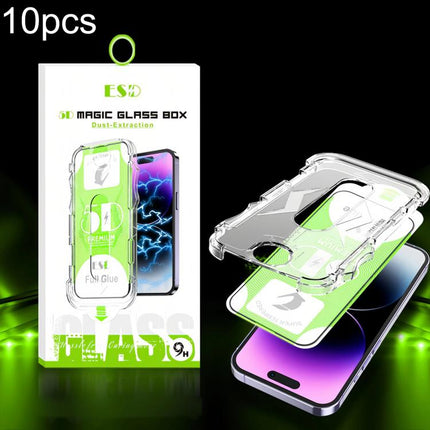 10pcs 5D Curved Easy Install Dust-proof Box HD Tempered Glass Film, For iPhone 17e / 16e / 14 / 13 Pro, For iPhone 17 Pro Max, For iPhone 17 Pro, For iPhone 17 / 16 Pro, For iPhone Air, For iPhone 16 Pro Max, For iPhone 16 Plus / 15 Plus               ...
