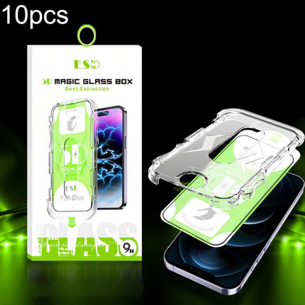 10pcs 5D Curved Easy Install Dust-proof Box HD Tempered Glass Film, For iPhone 17e / 16e / 14 / 13 Pro, For iPhone 17 Pro Max, For iPhone 17 Pro, For iPhone 17 / 16 Pro, For iPhone Air, For iPhone 16 Pro Max, For iPhone 16 Plus / 15 Plus               ...