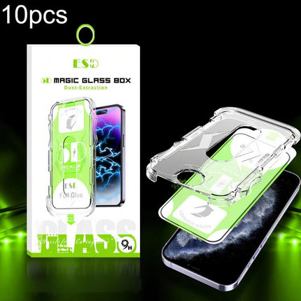10pcs 5D Curved Easy Install Dust-proof Box HD Tempered Glass Film, For iPhone 17e / 16e / 14 / 13 Pro, For iPhone 17 Pro Max, For iPhone 17 Pro, For iPhone 17 / 16 Pro, For iPhone Air, For iPhone 16 Pro Max, For iPhone 16 Plus / 15 Plus               ...